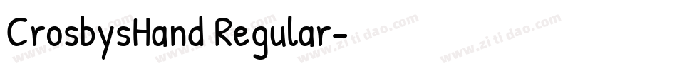 CrosbysHand Regular字体转换